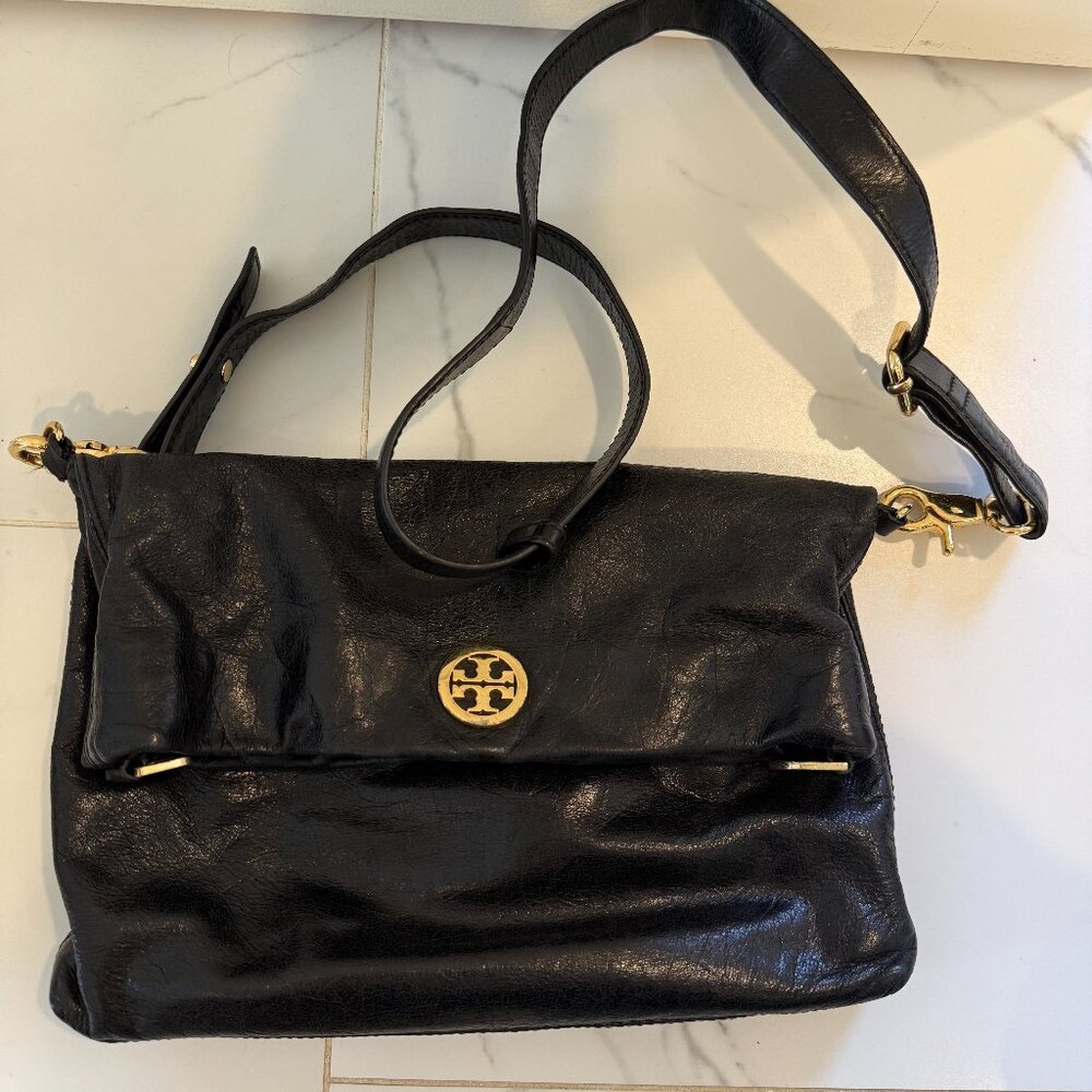 Tory Burch crossbody foldover Black Bag